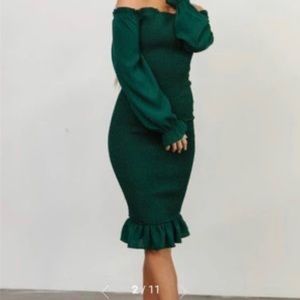 Baltic born Esther smocked midi dress